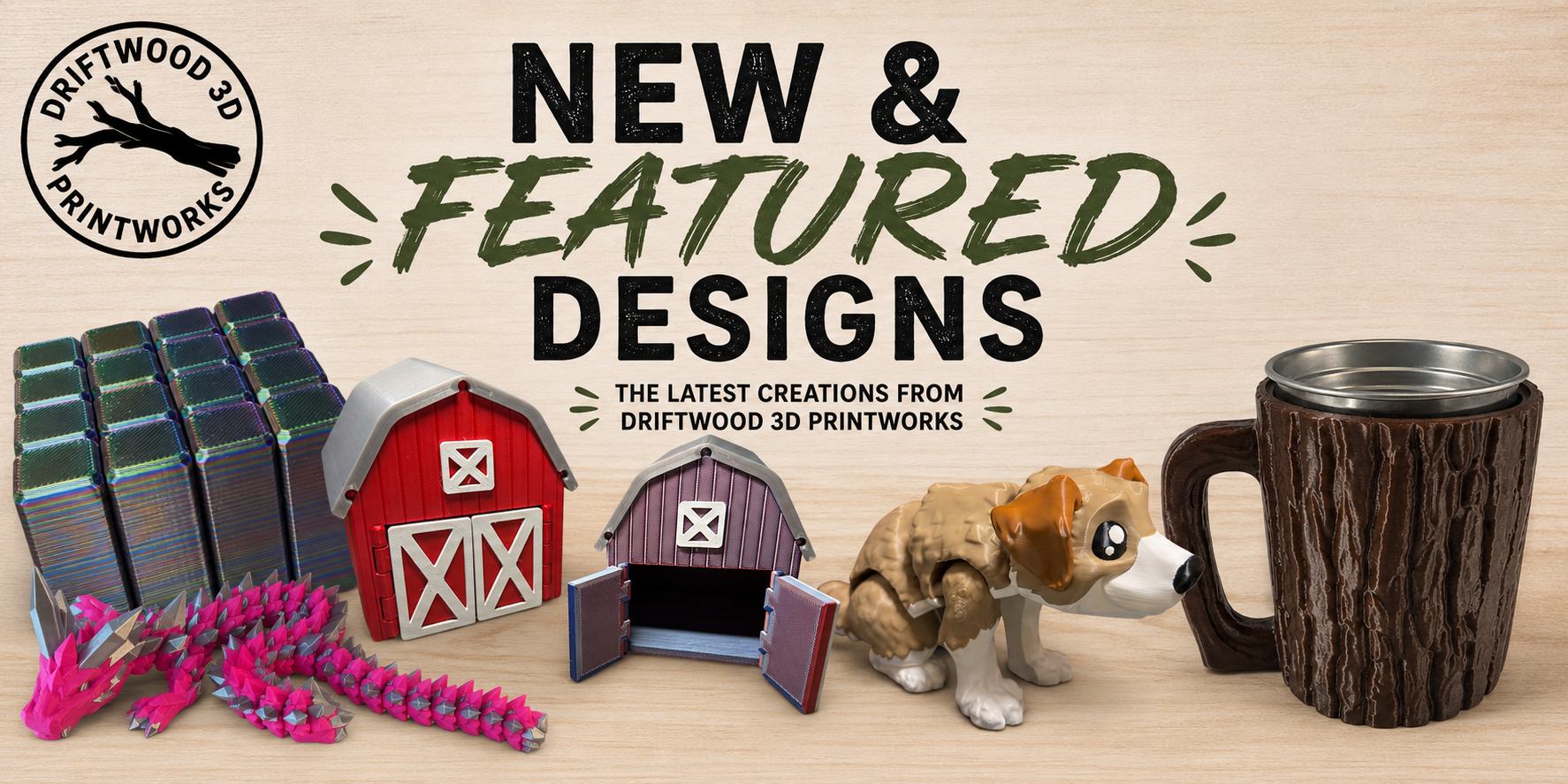 New-Featured-Designs Driftwood 3D Printworks