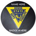 Custom NJ State Police Style Plaque – Personalized Name & Badge Number Driftwood 3D Printworks Home Decor