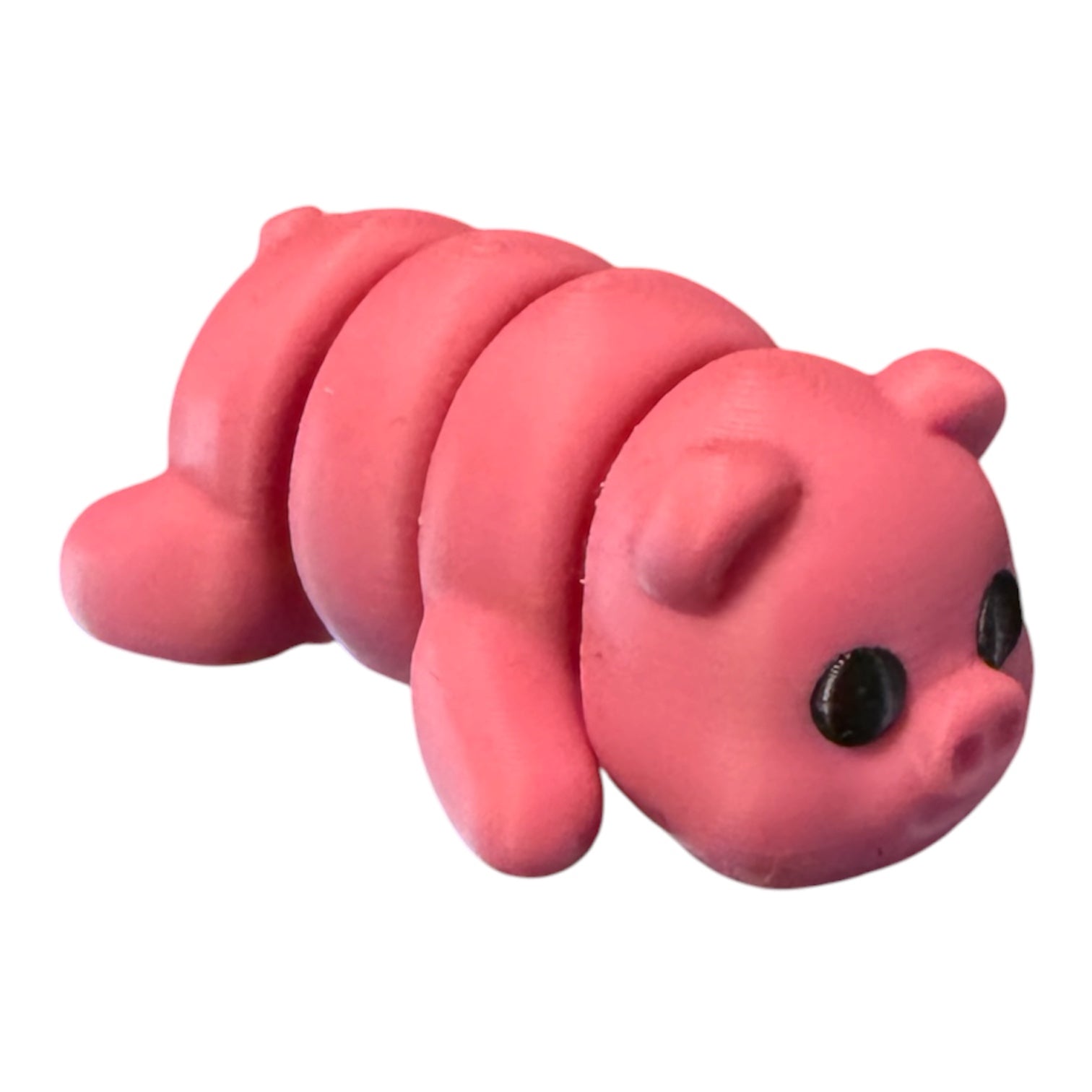 Driftwood 3D Printworks Flexi Pig flexi toy with colorful, flexible design and detailed pig features on a plain background.