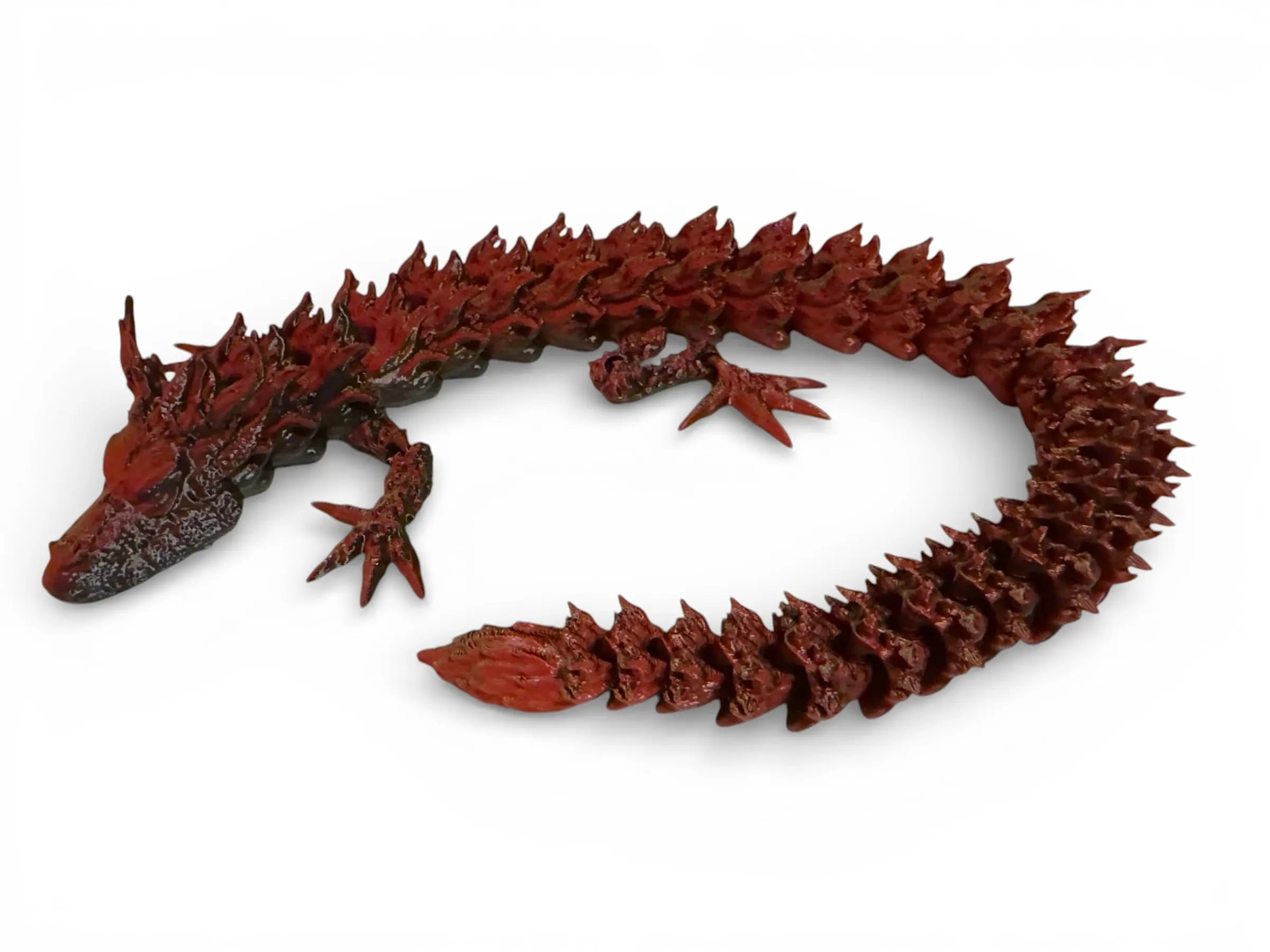 13” Articulated Flexi Dragon - Driftwood 3D Printworks Flexi Toy