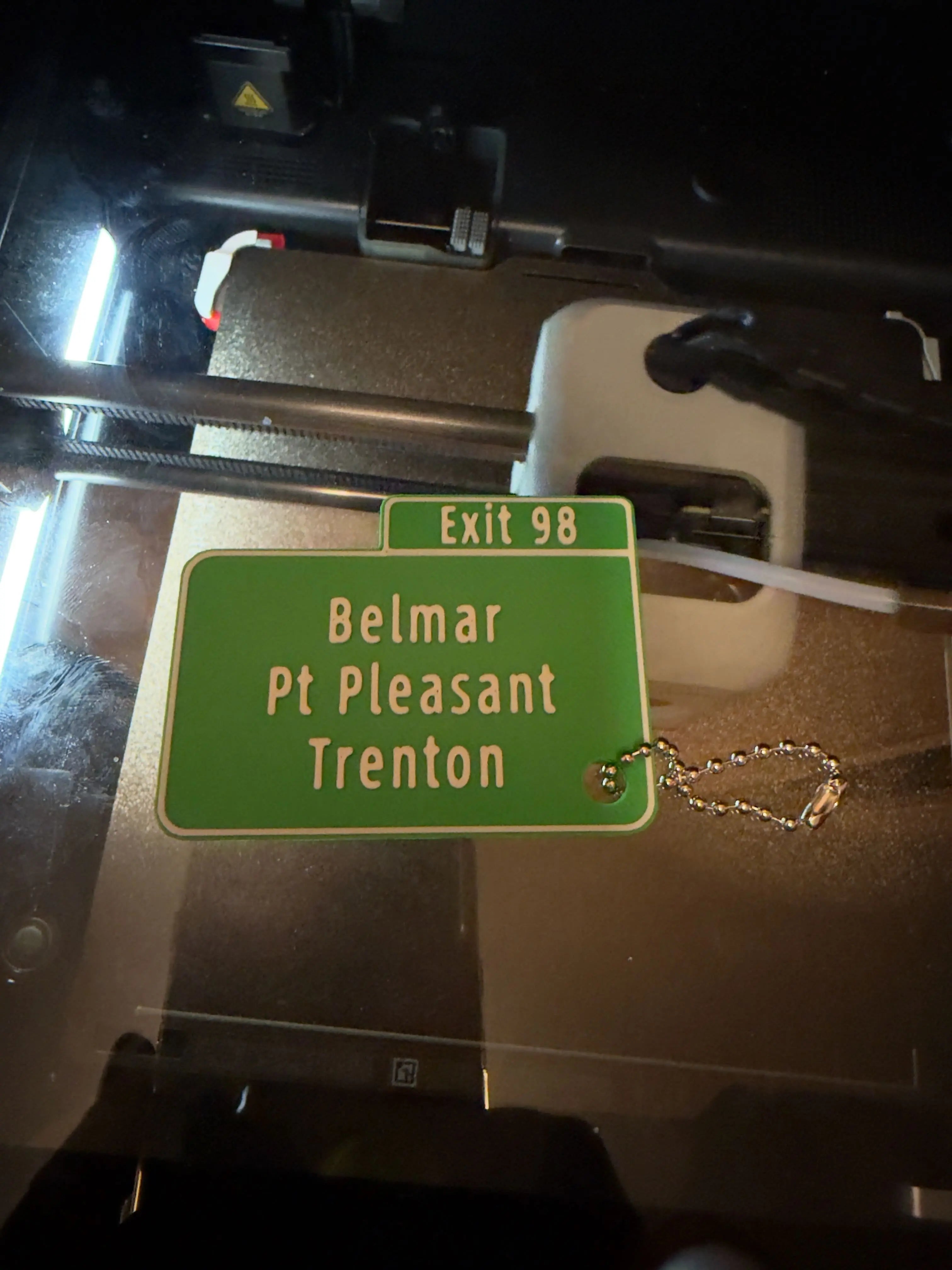 NJ Garden State Parkway Exit Sign Keychains - Driftwood 3D Printworks