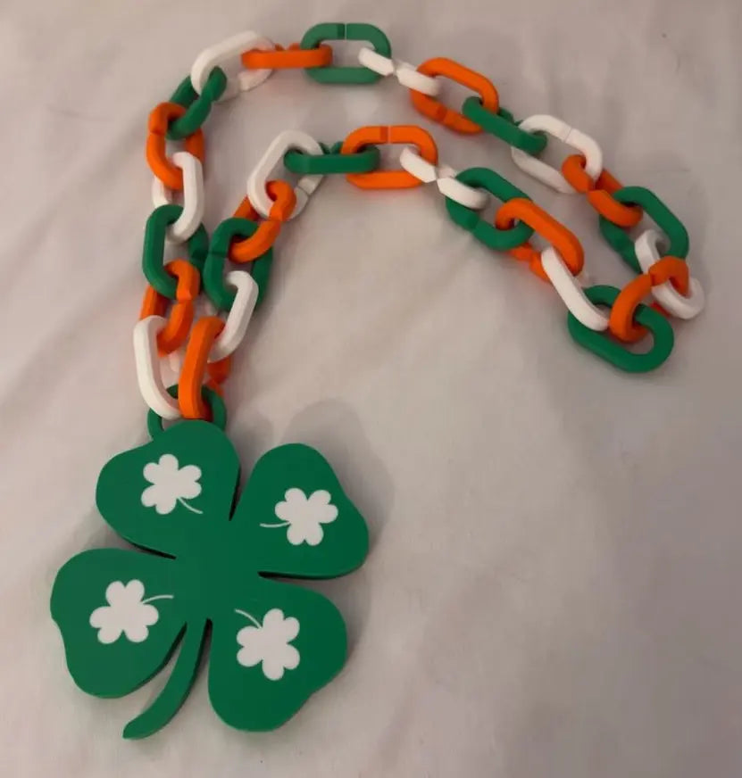 St. Patrick’s Day Clover Hype Chain – Shamrock Party Chain Driftwood 3D Printworks Hype Chain