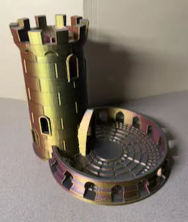 Castle Dice Tower – 3D Printed Tabletop Dice Roller Driftwood 3D Printworks Board Game Accessory