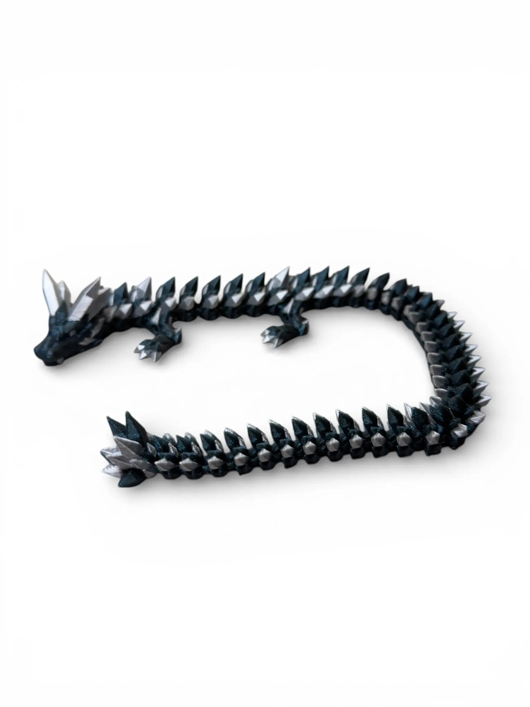 Crystal Dragon – Articulated 3D Printed Dragon | Multi-Color Fantasy Fidget Driftwood 3D Printworks Flexi Toy