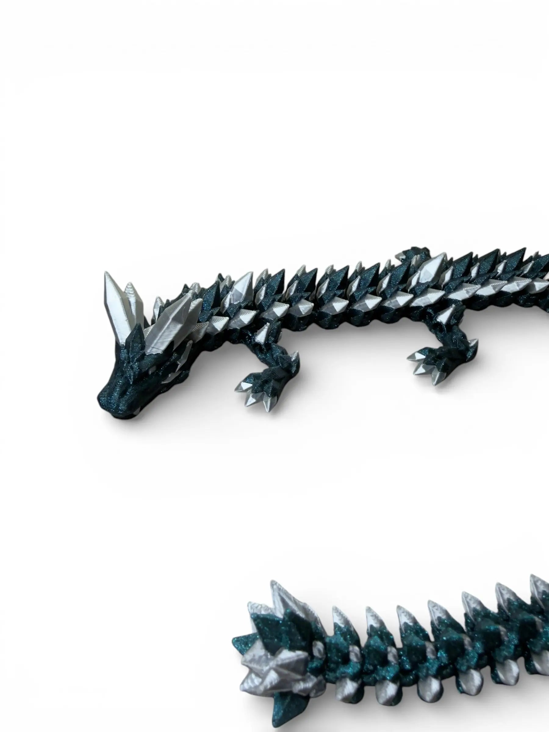 Crystal Dragon – Articulated 3D Printed Dragon | Multi-Color Fantasy Fidget Driftwood 3D Printworks Flexi Toy