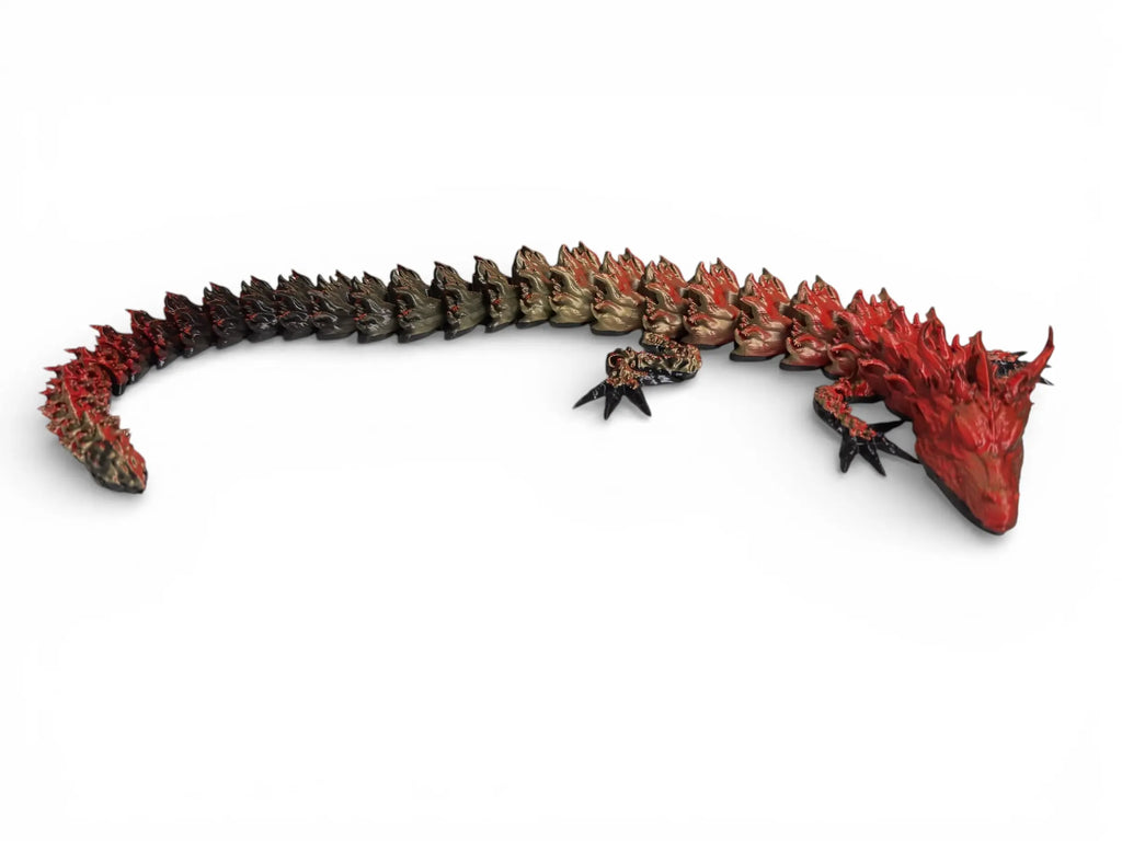 13” Articulated Flexi Dragon Driftwood 3D Printworks Flexi Toy