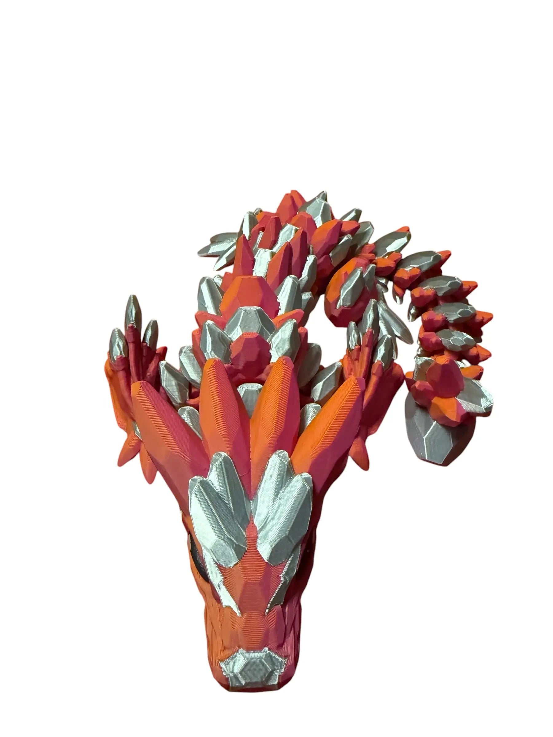 Baby Gemstone Wyvern – Articulated 3D Printed Dragon | Multi-Color Fantasy Fidget Driftwood 3D Printworks Flexi Toy