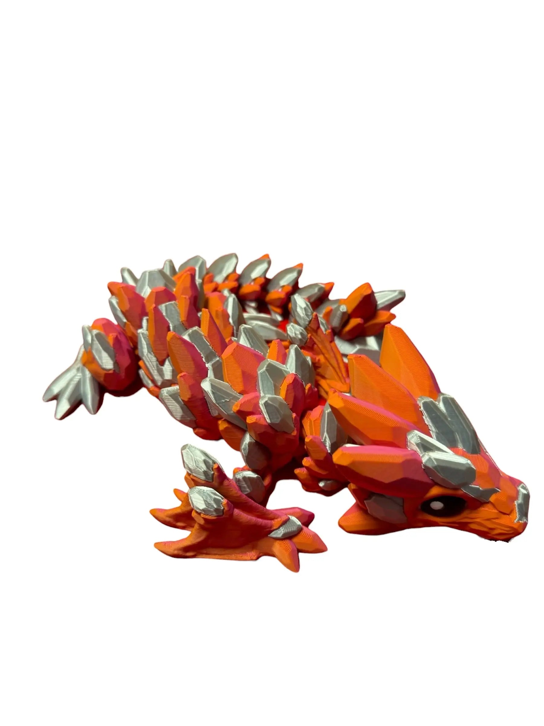 Baby Gemstone Wyvern – Articulated 3D Printed Dragon | Multi-Color Fantasy Fidget Driftwood 3D Printworks Flexi Toy