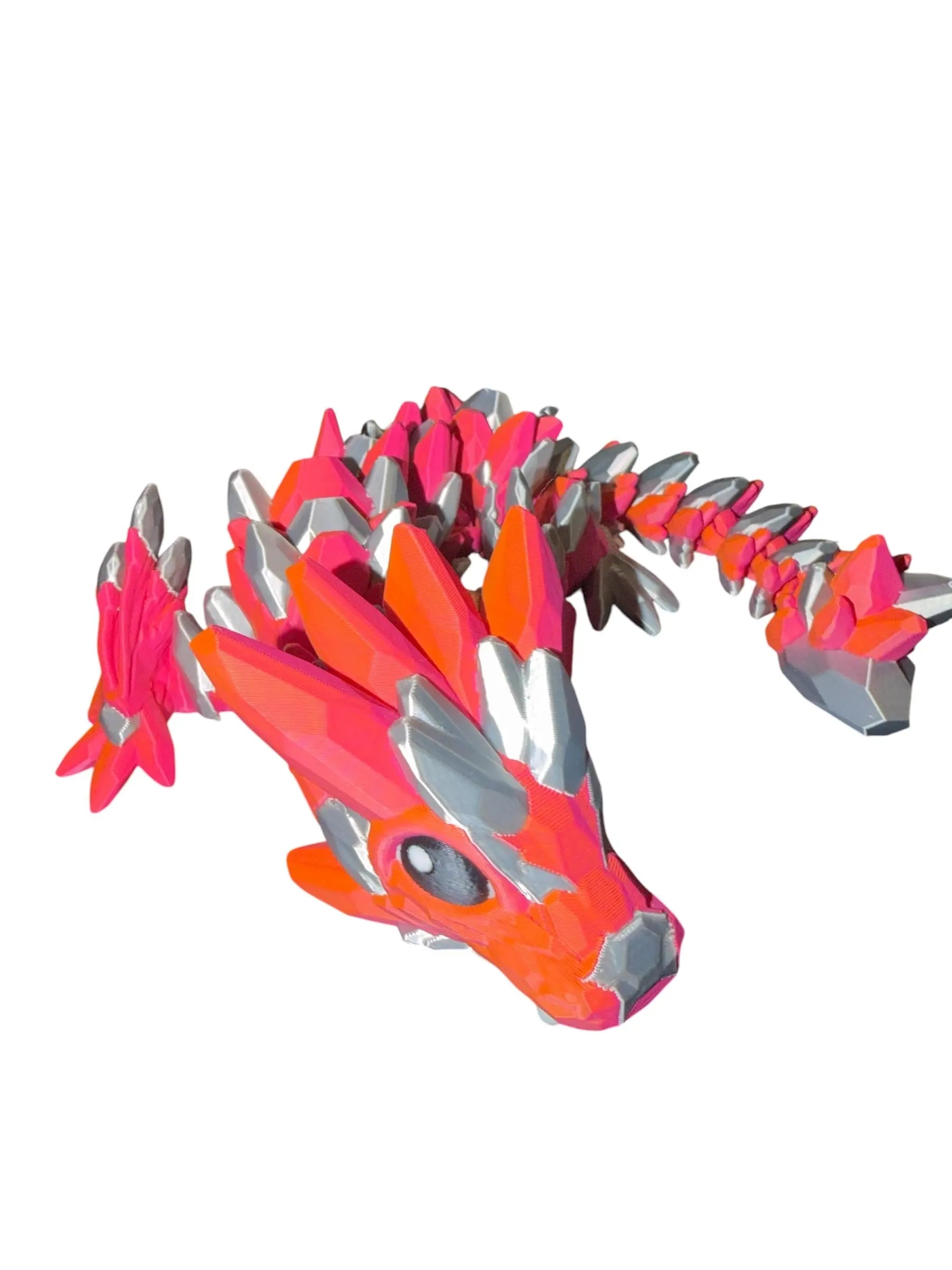 Baby Gemstone Wyvern – Articulated 3D Printed Dragon | Multi-Color Fantasy Fidget Driftwood 3D Printworks Flexi Toy