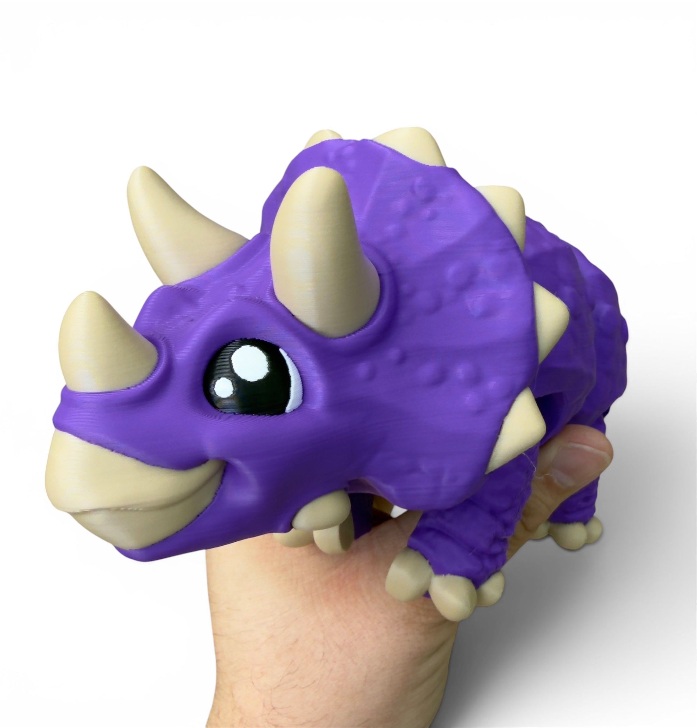 Flexi Triceratops – Large Articulated 3D Printed Dinosaur Driftwood 3D Printworks Flexi Toy
