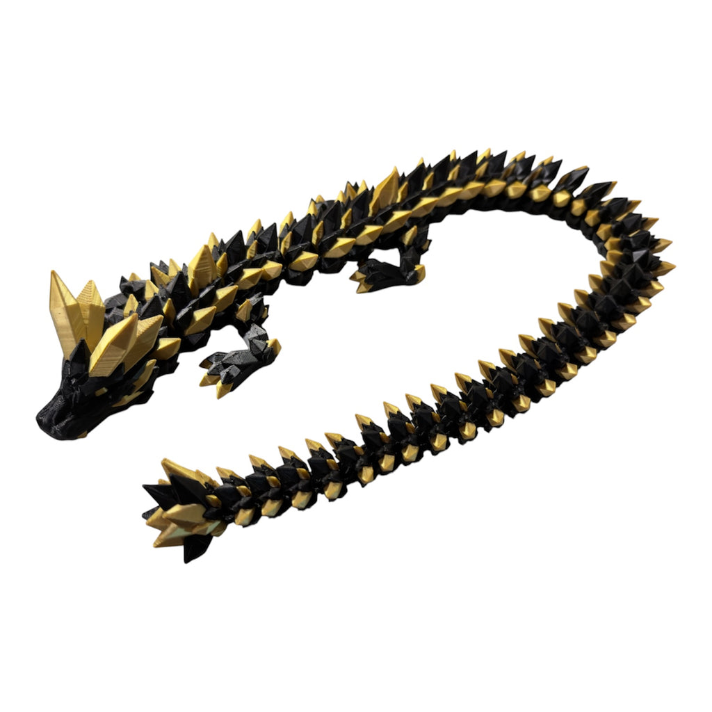 Crystal Dragon – Articulated 3D Printed Dragon | Multi-Color Fantasy Fidget Driftwood 3D Printworks Flexi Toy