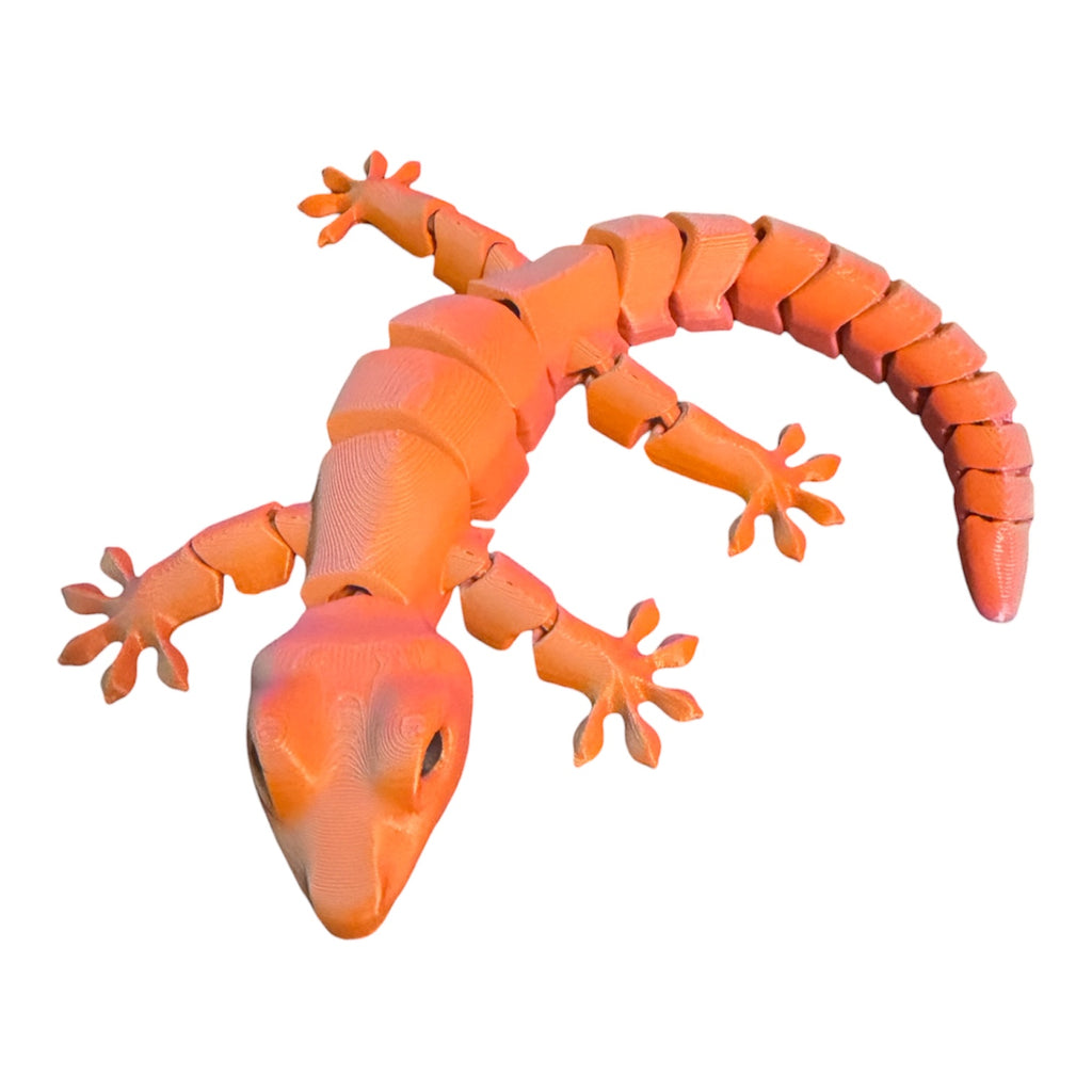 8" Flexi Gecko single color Driftwood 3D Printworks Flexi Toy