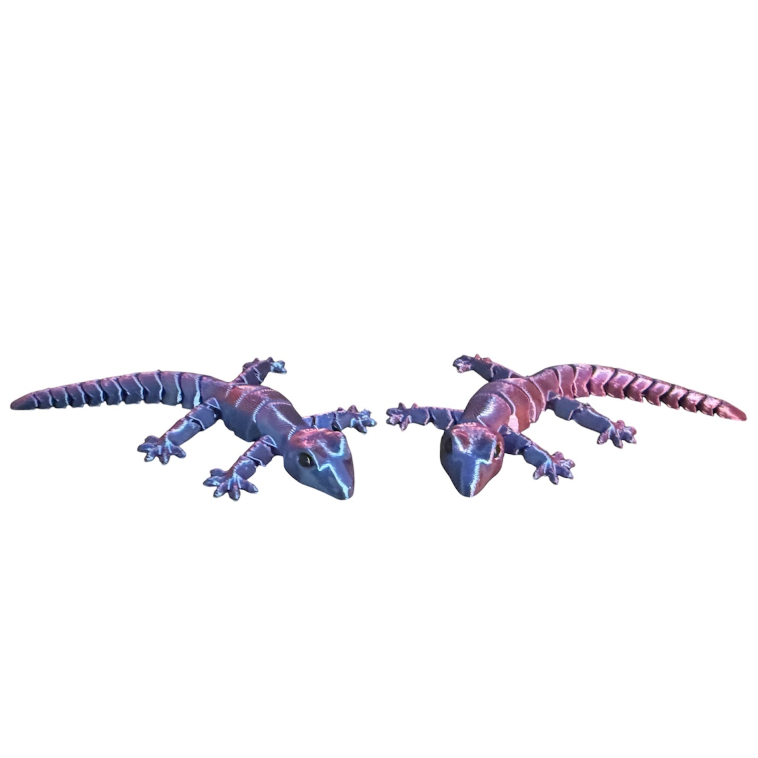 4" Flexi Gecko two color Driftwood 3D Printworks Flexi Toy