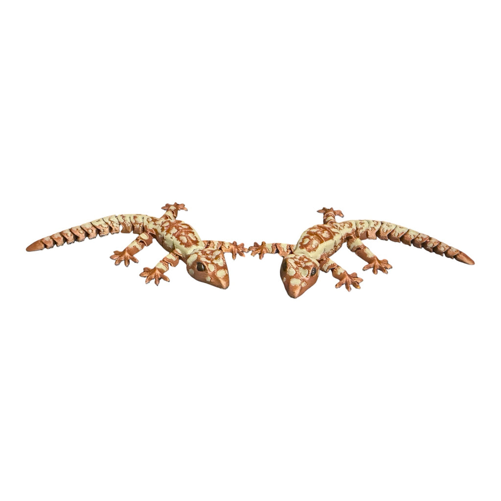 4" Flexi Gecko two color Driftwood 3D Printworks Flexi Toy