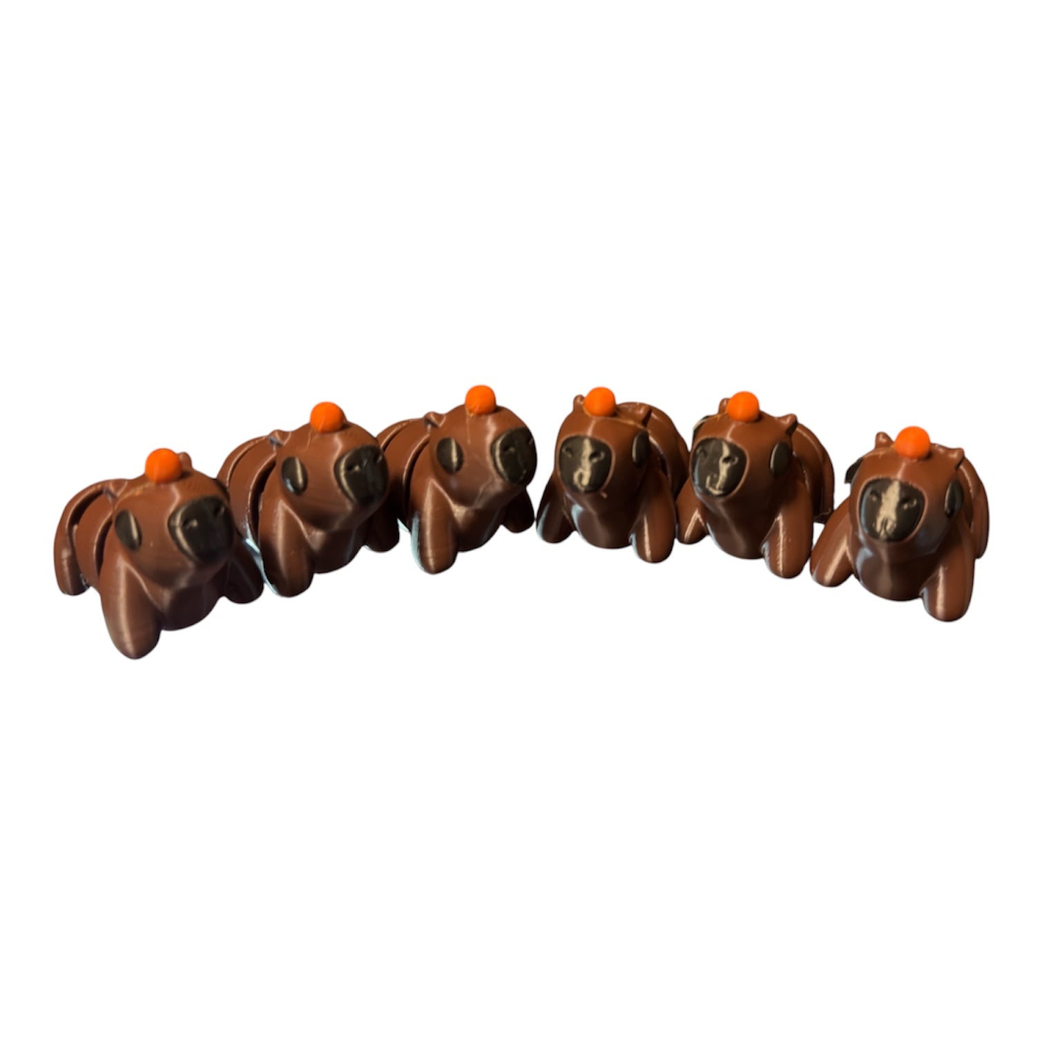 Flexi Capybara with Orange Driftwood 3D Printworks Flexi Toy