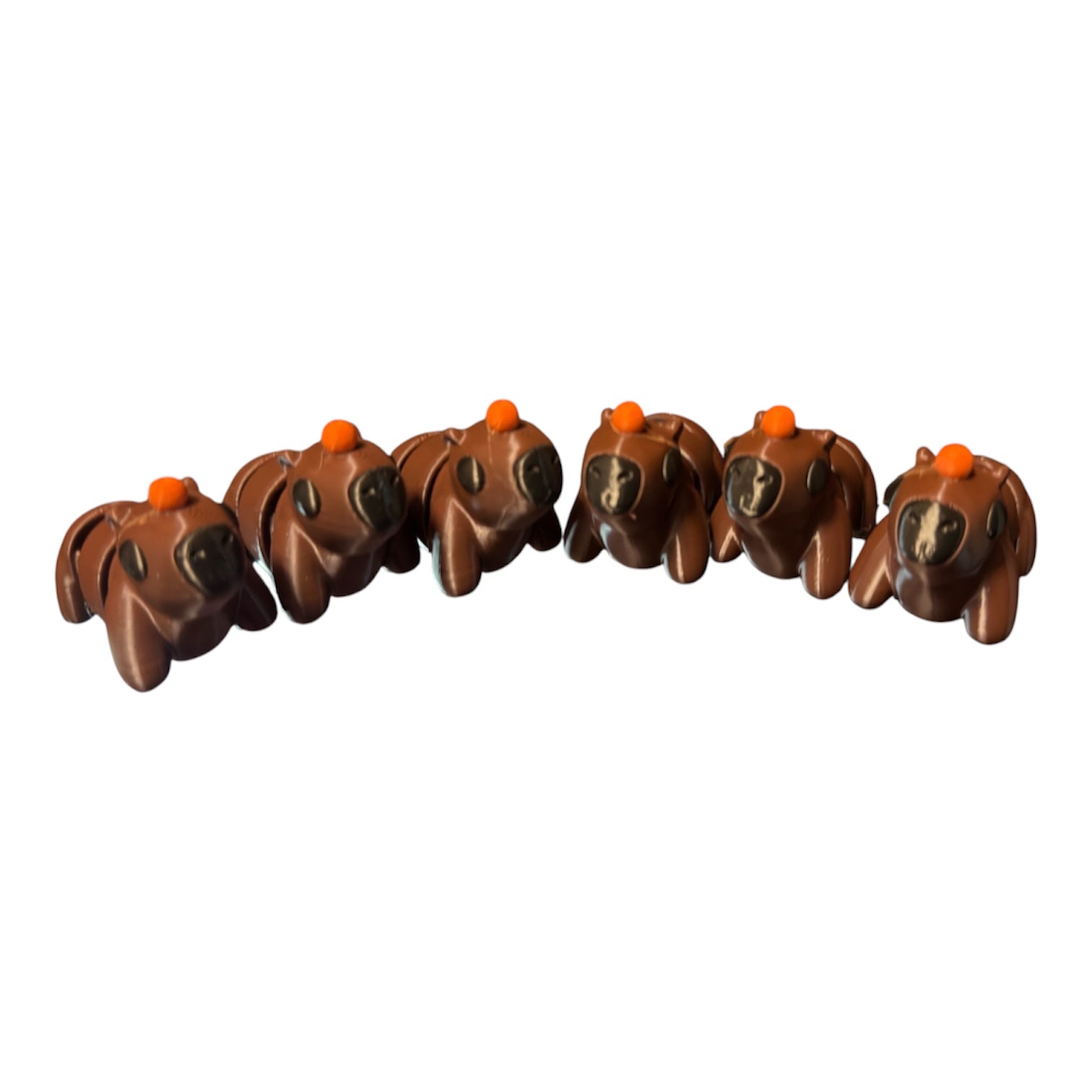 Flexi Capybara with Orange Driftwood 3D Printworks Flexi Toy