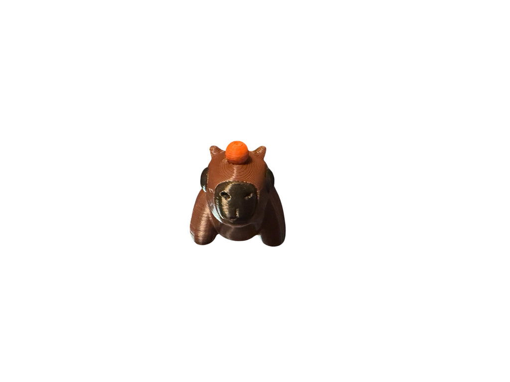 Flexi Capybara with Orange Driftwood 3D Printworks Flexi Toy