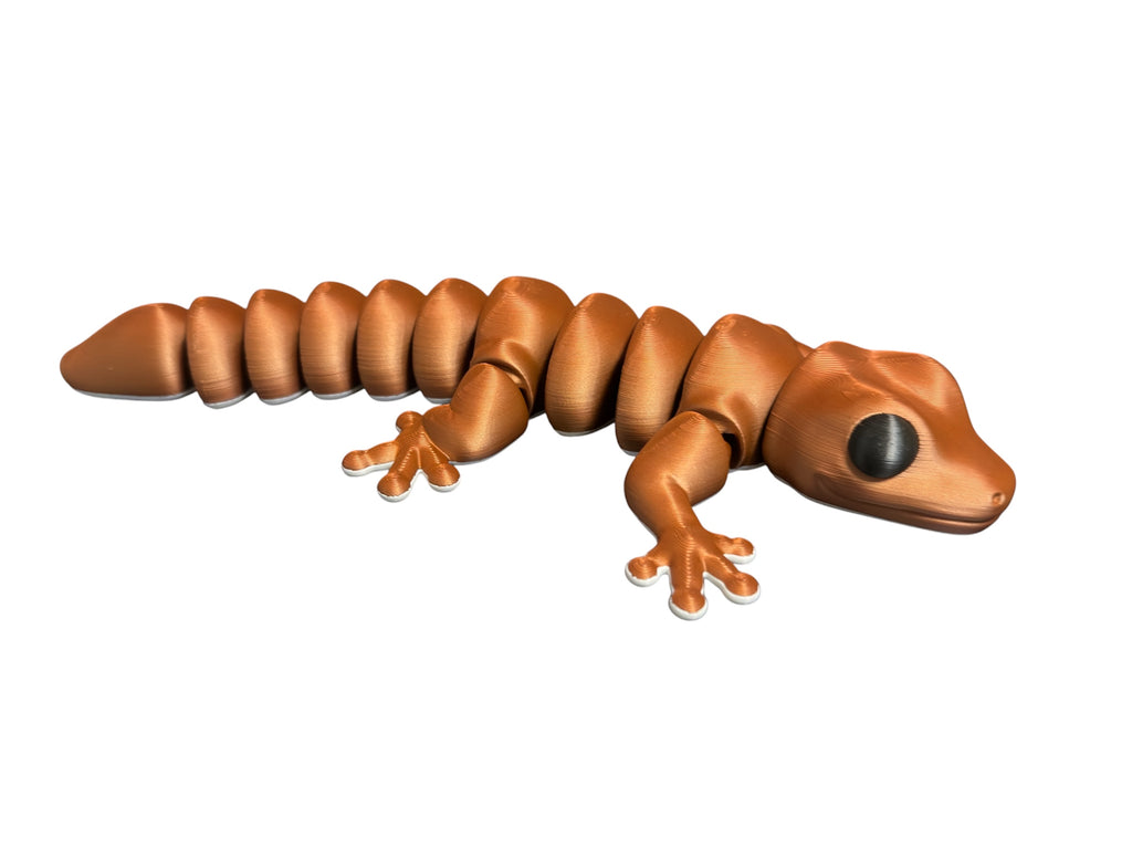 6" Flexi Zou Gecko Driftwood 3D Printworks Flexi Toy