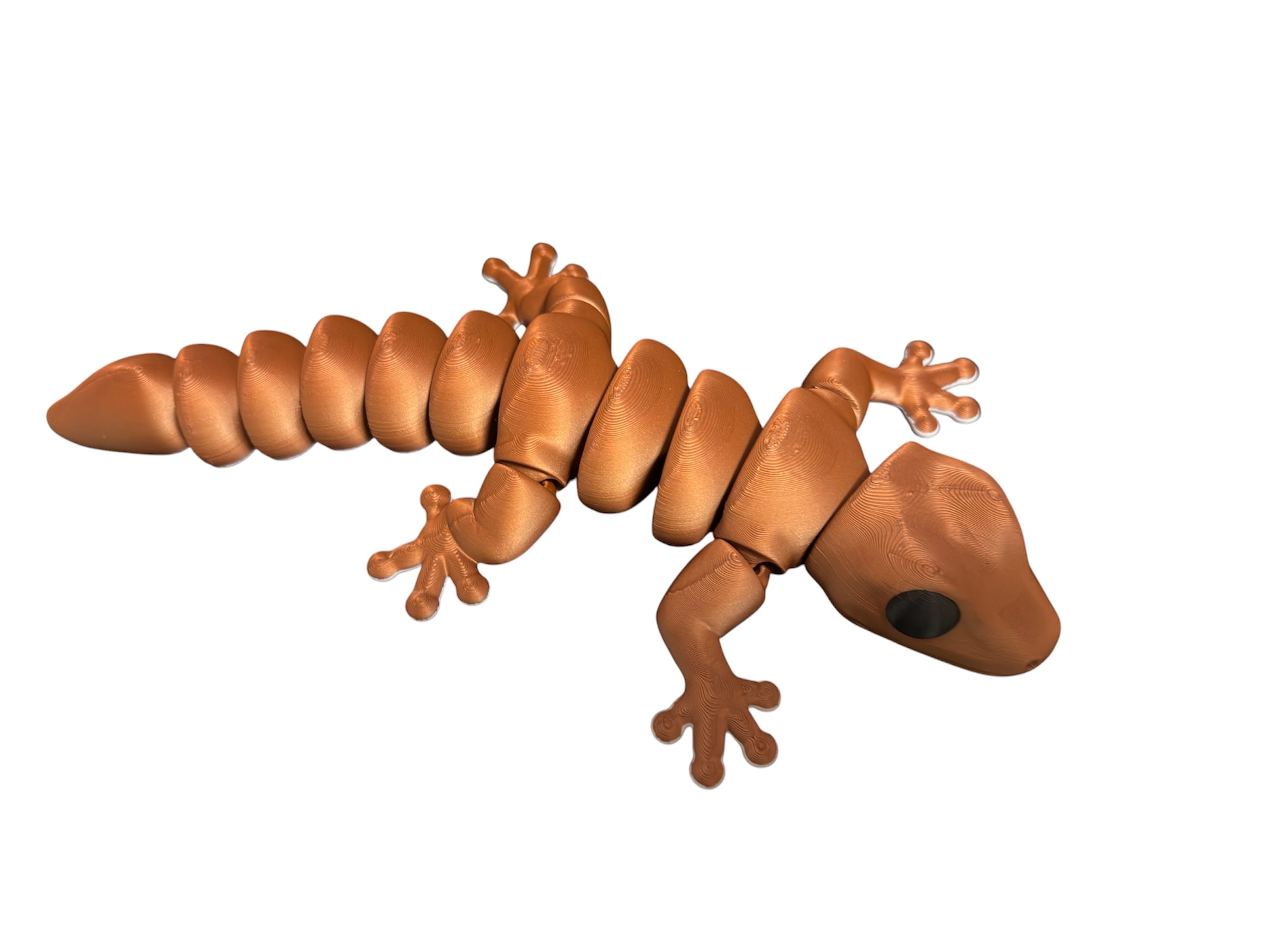 6" Flexi Zou Gecko Driftwood 3D Printworks Flexi Toy