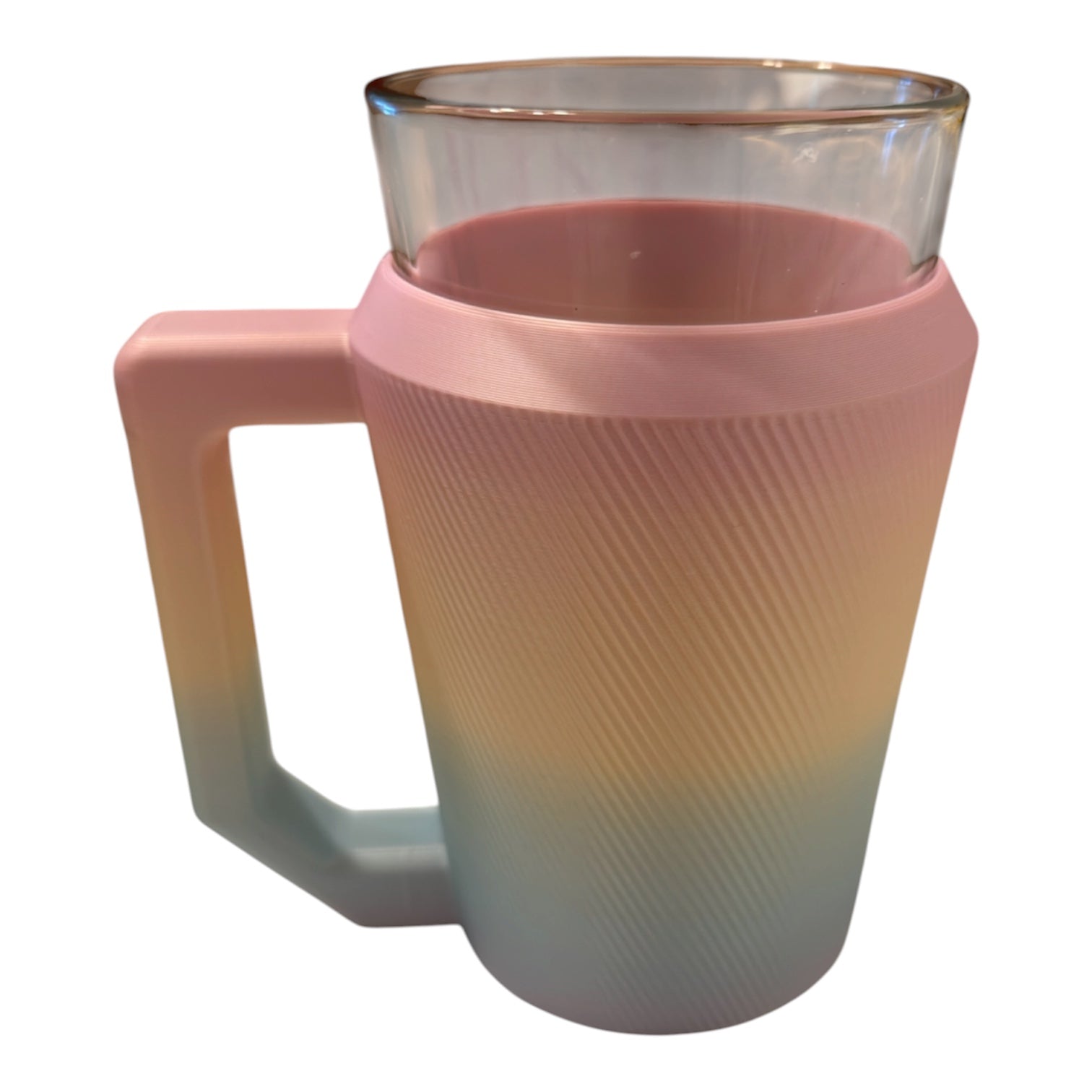 Pint glass holder with handle Driftwood 3D Printworks Can holders