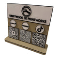 Custom QR Code Sign Driftwood 3D Printworks QR Code Sign