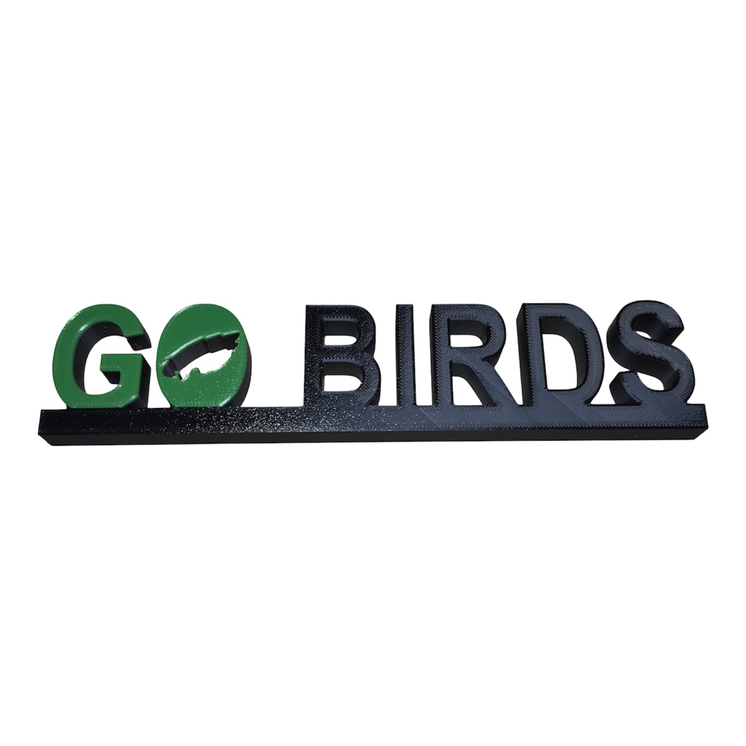 Philadelphia Eagles Go Birds standup sign Driftwood 3D Printworks Home Decor