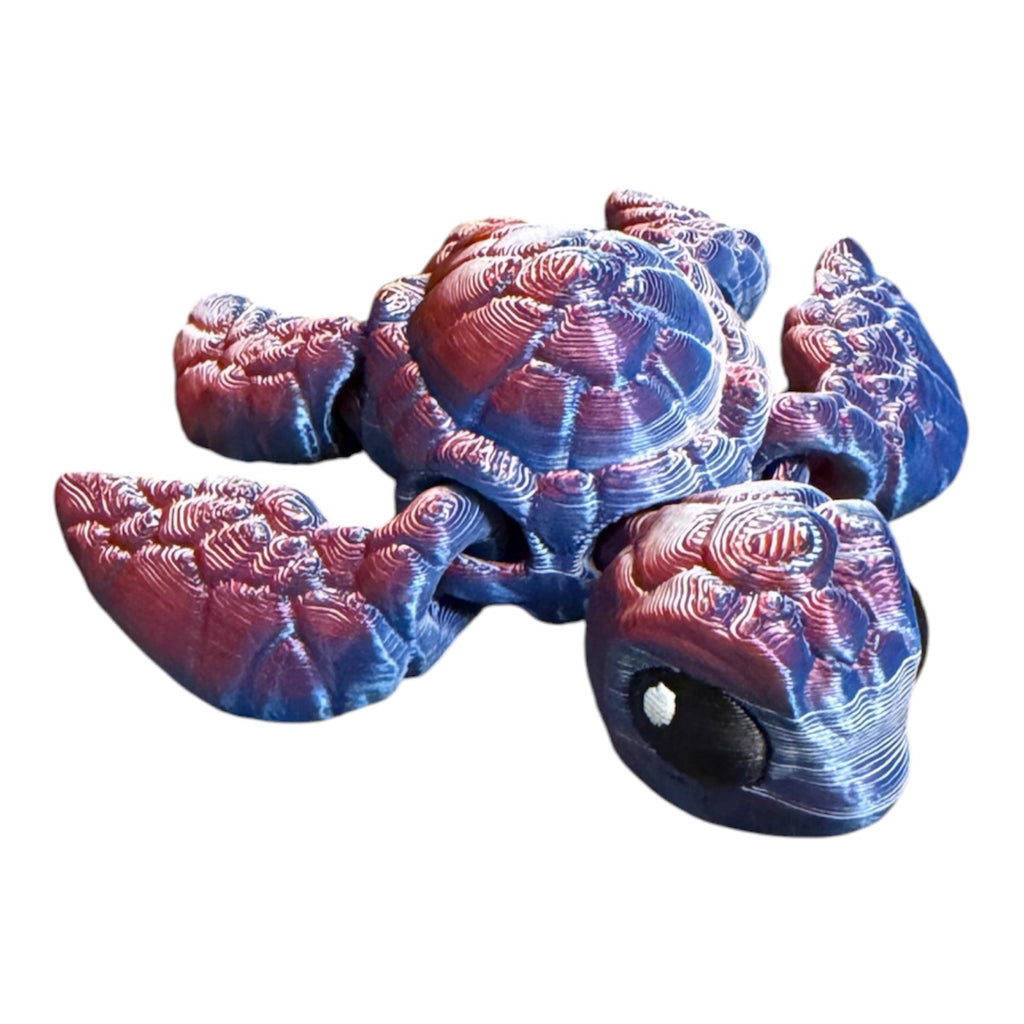 Flexi Turtle – Red, White & Blue Edition Driftwood 3D Printworks Flexi Toy