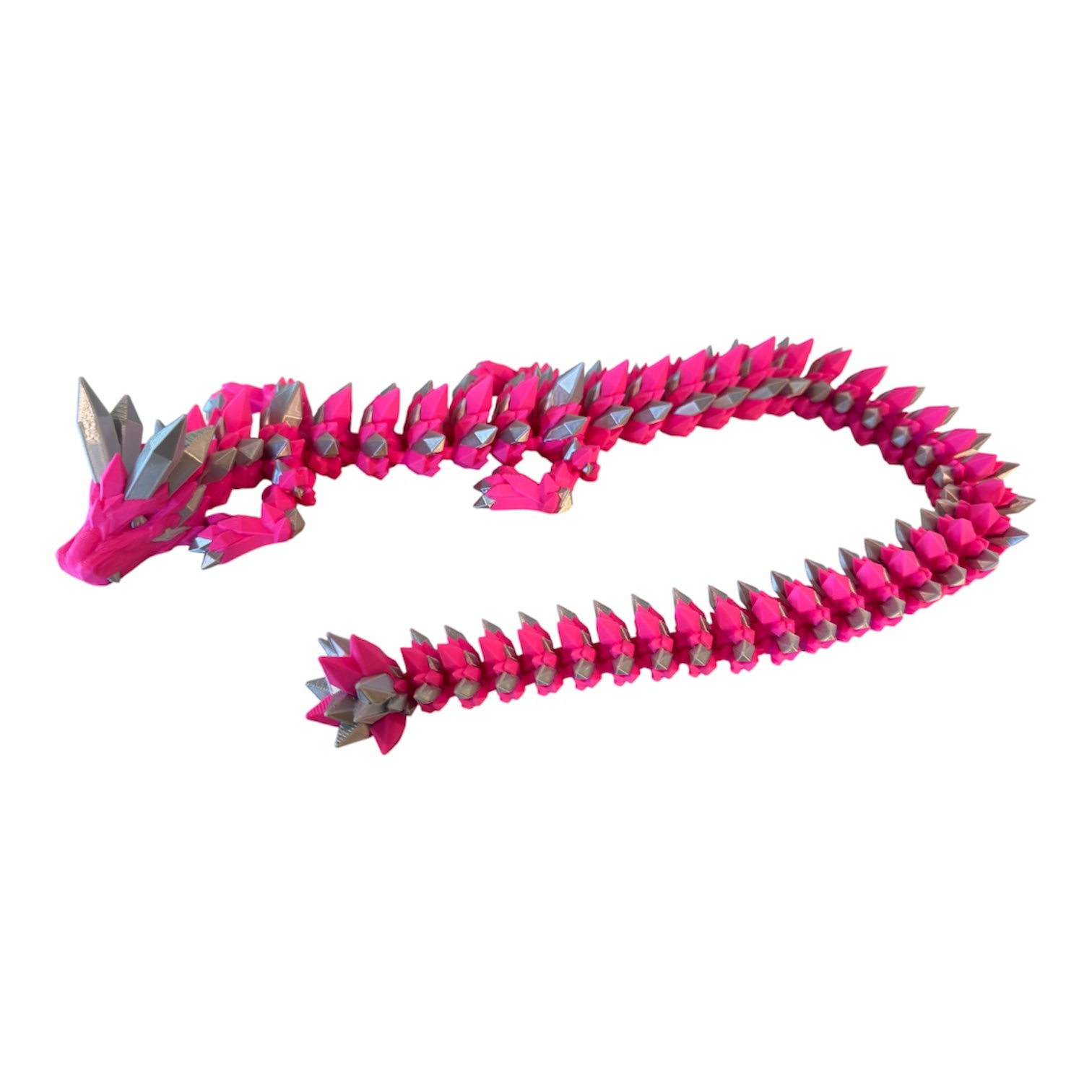 Crystal Dragon – Articulated 3D Printed Dragon | Multi-Color Fantasy Fidget Driftwood 3D Printworks Flexi Toy