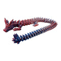 Crystal Dragon Red White & Blue Edition – Articulated 3D Printed Dragon | Multi-Color Fantasy Fidget Driftwood 3D Printworks Flexi Toy