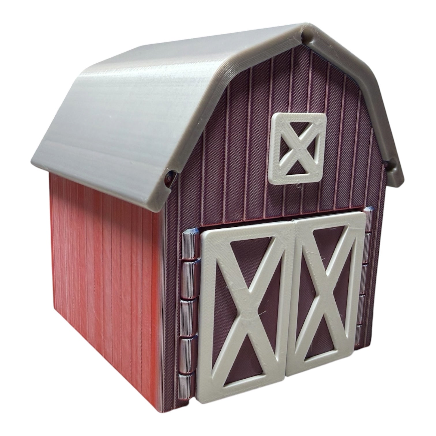 3D printed barn playset by Driftwood 3D Printworks, featuring flexible animal habitats for farm adventures and imaginative play.