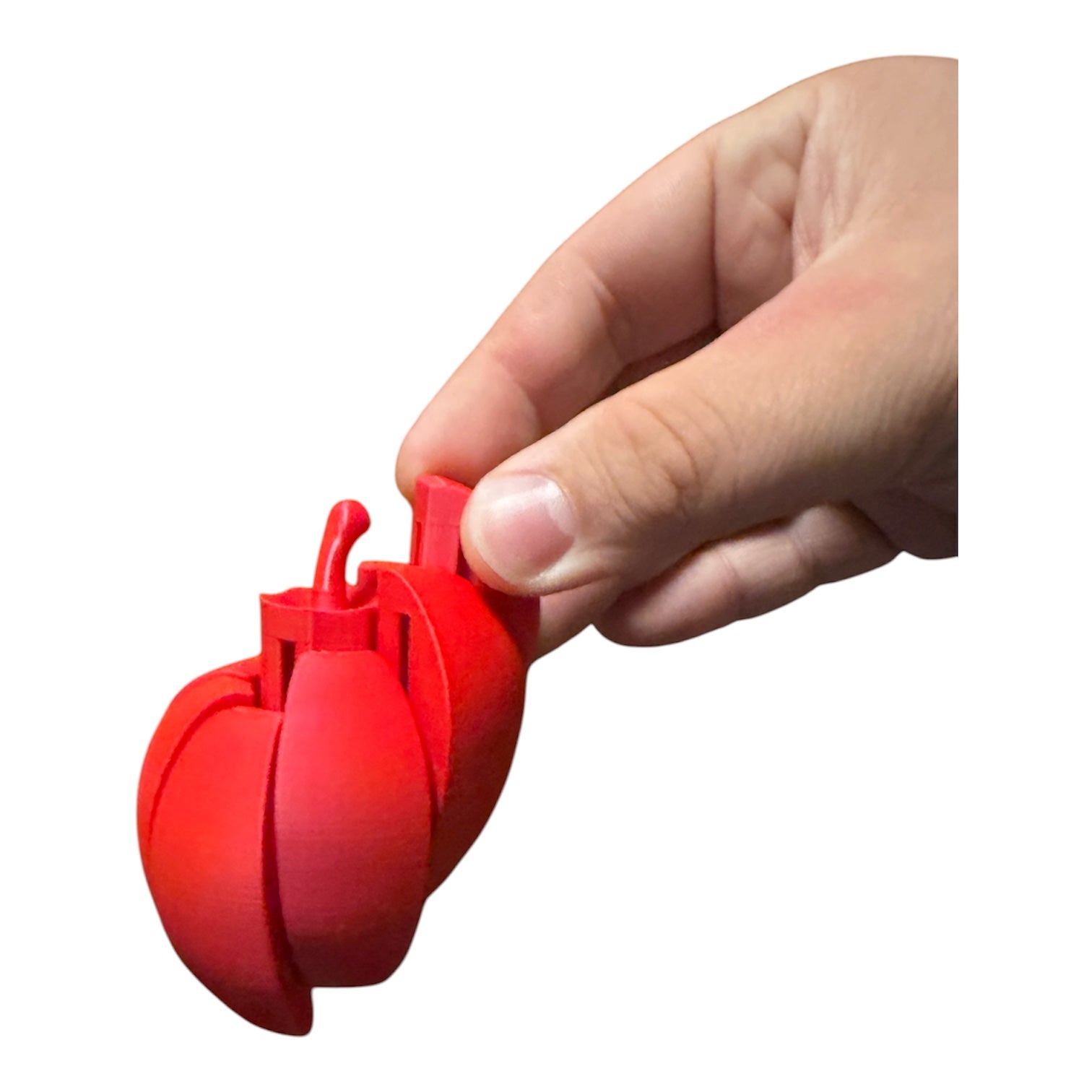 Driftwood 3D Printworks Apple Fidget Toy, colorful plastic stress-relief fidget toy with apple shape and textured surface