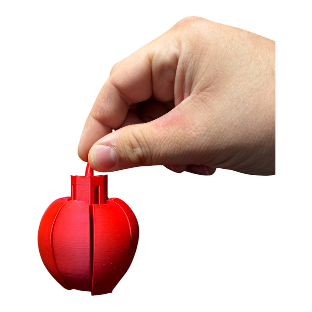 Driftwood 3D Printworks Apple Fidget toy showing a realistic apple shape with textured surface for sensory play and stress relief.