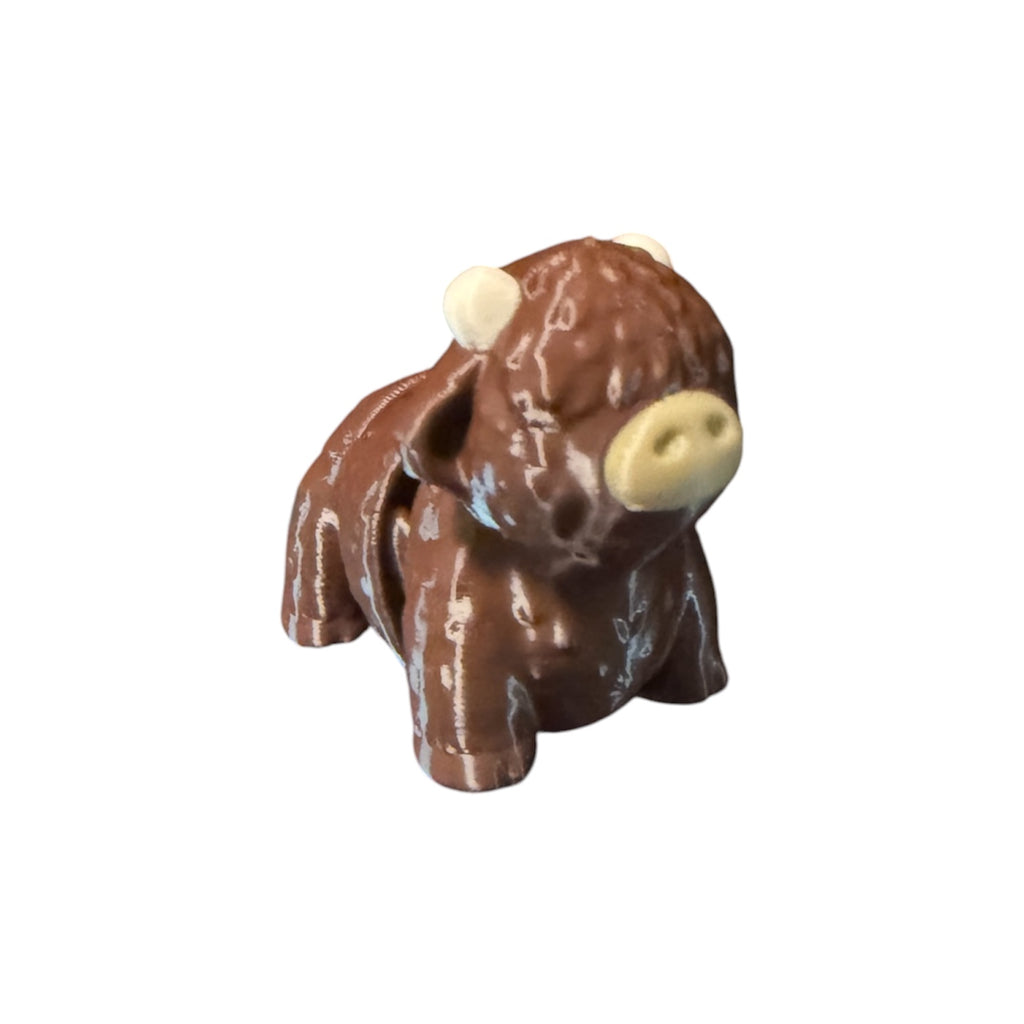Flexi Highland Cow Driftwood 3D Printworks Flexi Toy