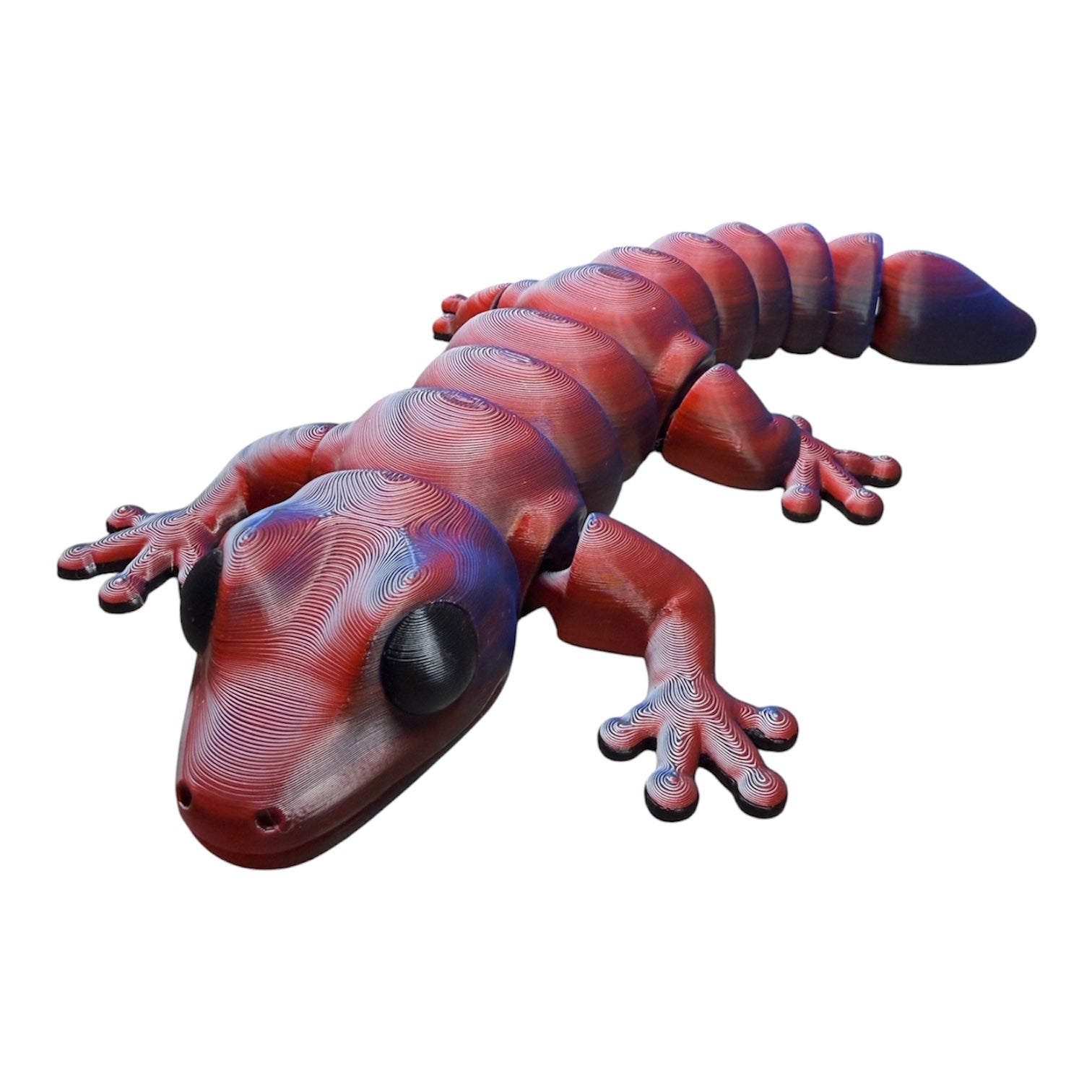 6" Flexi Zou Gecko Driftwood 3D Printworks Flexi Toy