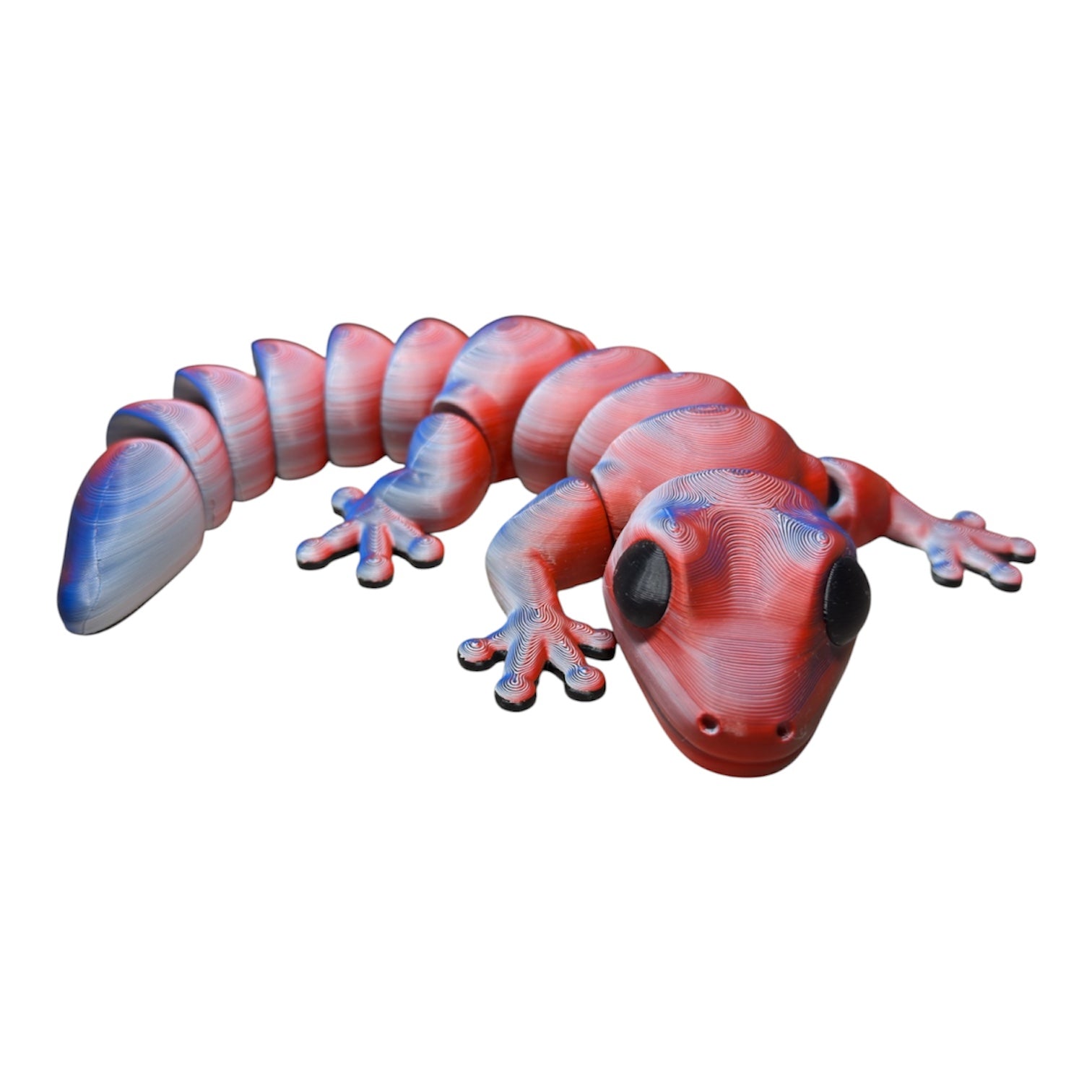 6" Flexi Zou Gecko Driftwood 3D Printworks Flexi Toy