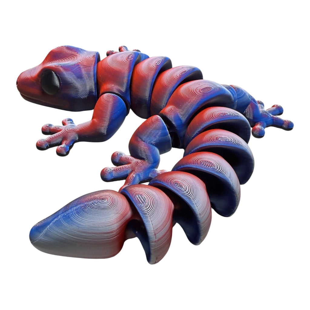 6" Flexi Zou Gecko Driftwood 3D Printworks Flexi Toy