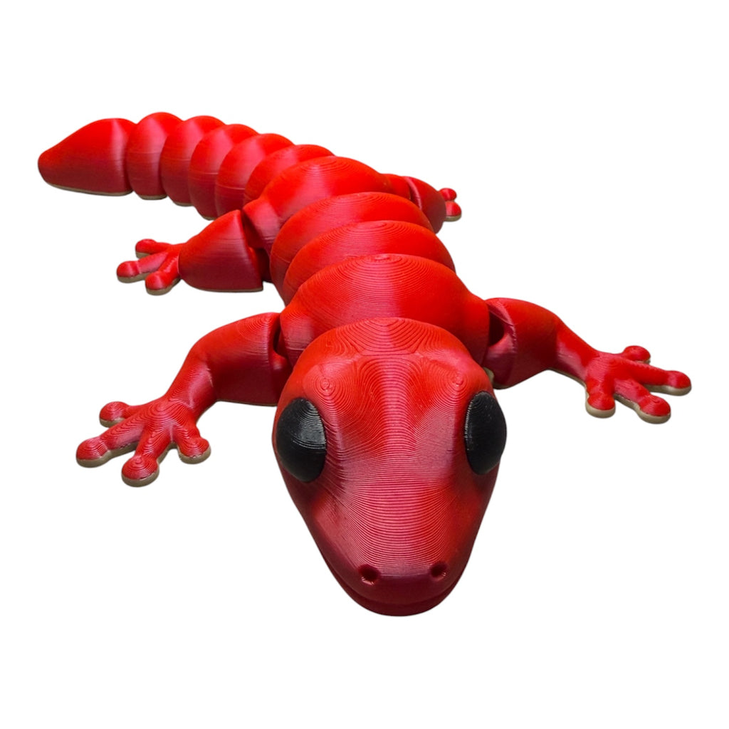 6" Flexi Zou Gecko Driftwood 3D Printworks Flexi Toy