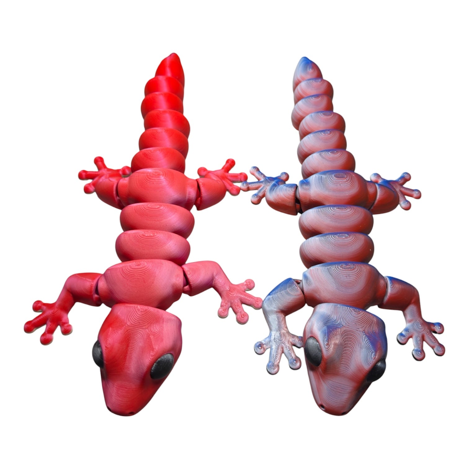 6" Flexi Zou Gecko Driftwood 3D Printworks Flexi Toy
