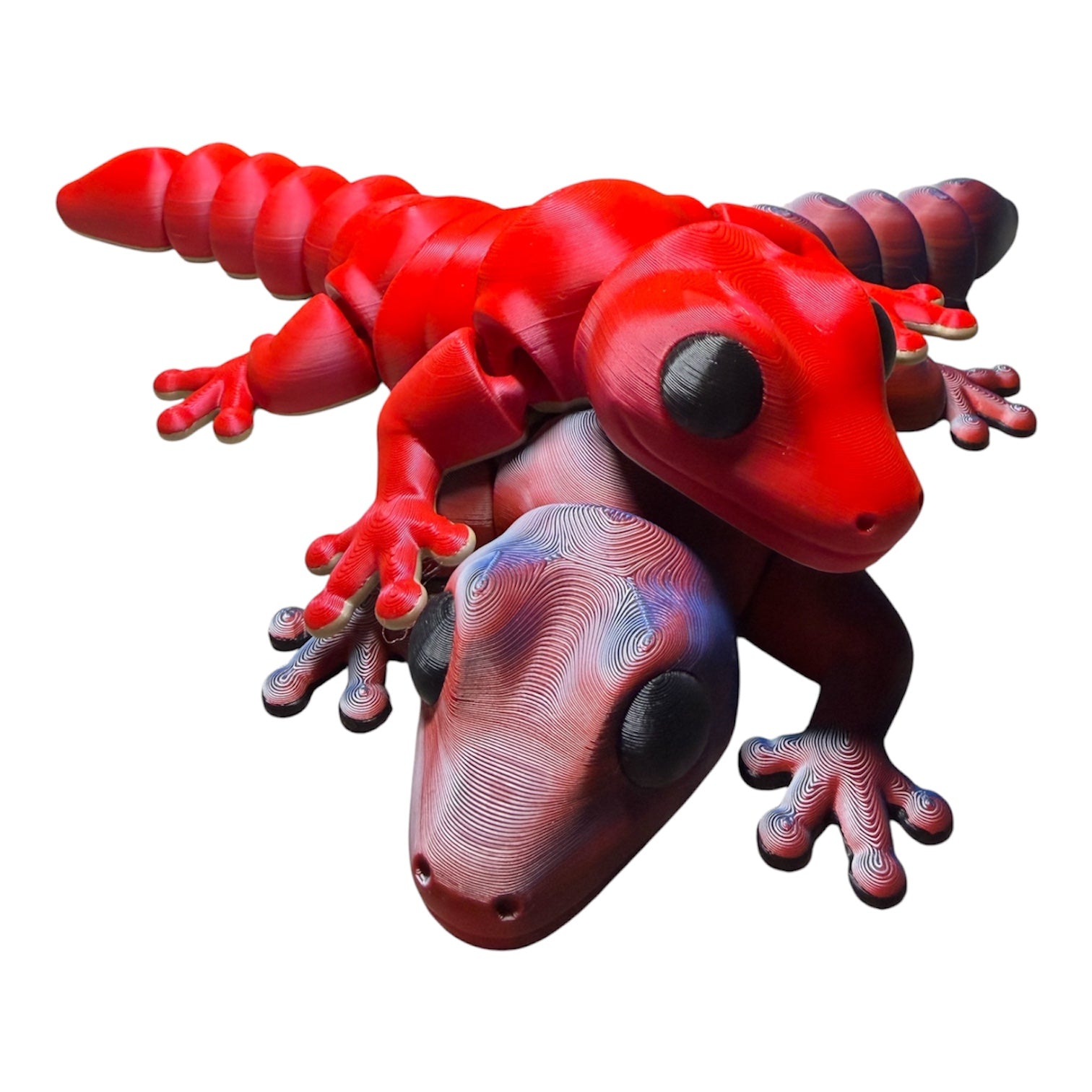 6" Flexi Zou Gecko Driftwood 3D Printworks Flexi Toy