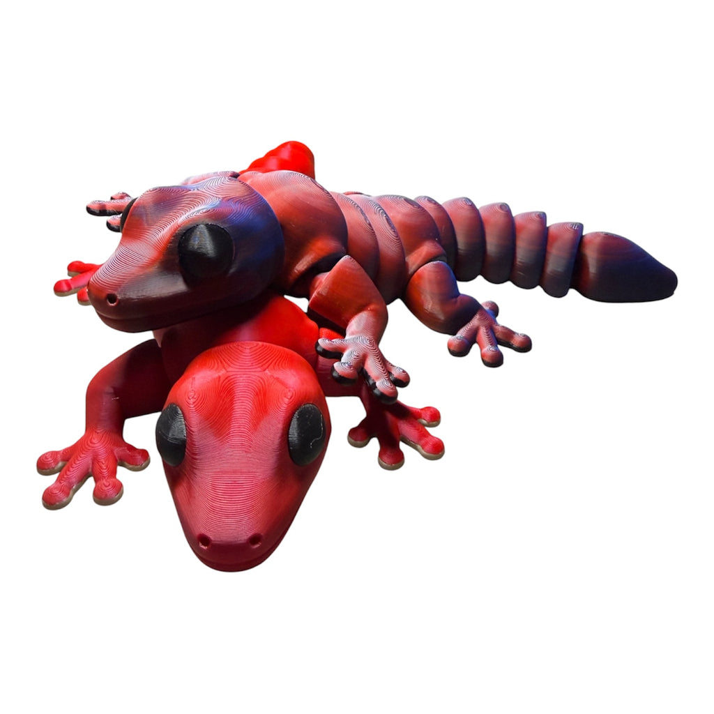 6" Flexi Zou Gecko Driftwood 3D Printworks Flexi Toy