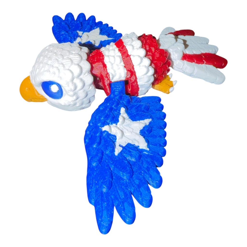 Flexi Eagle – Red, White & Blue Edition Driftwood 3D Printworks Flexi Toy