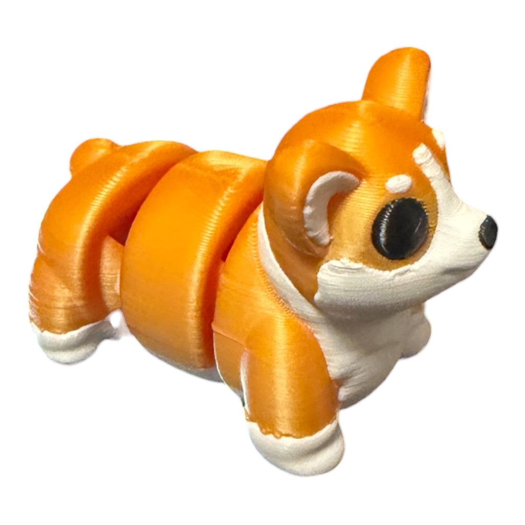 Flexi Golden Corgi Driftwood 3D Printworks Flexi Toy