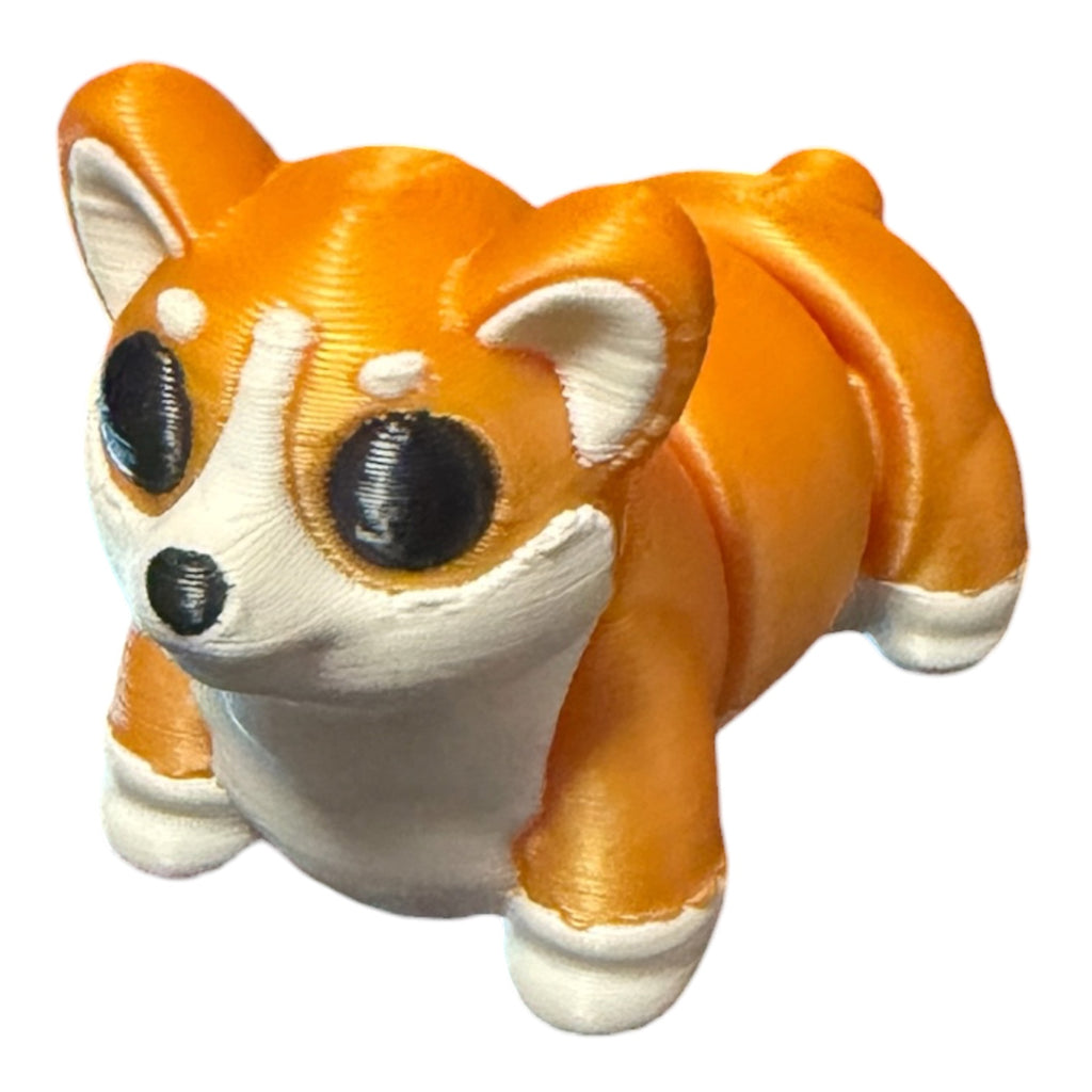 Flexi Golden Corgi Driftwood 3D Printworks Flexi Toy