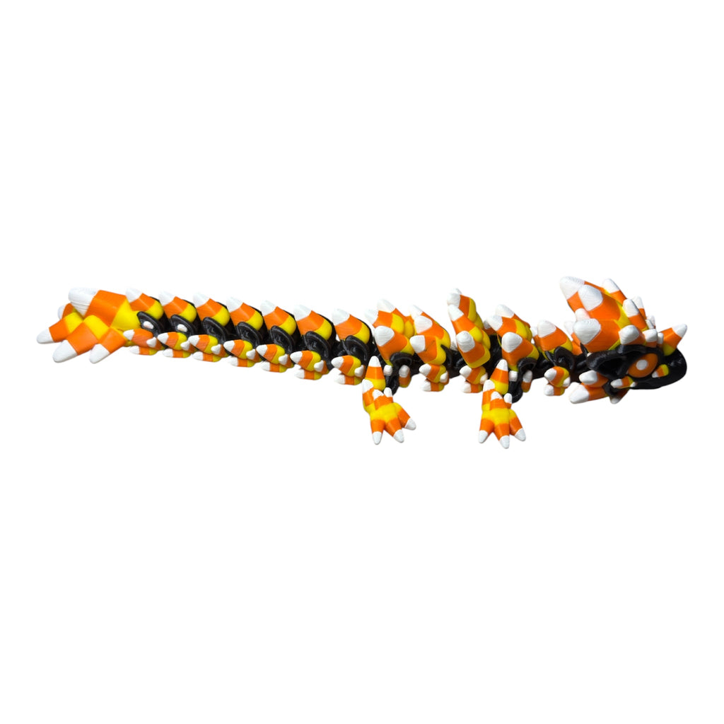 Baby Candy Corn Dragon – Articulated 3D Printed Halloween Dragon Driftwood 3D Printworks Flexi Toy