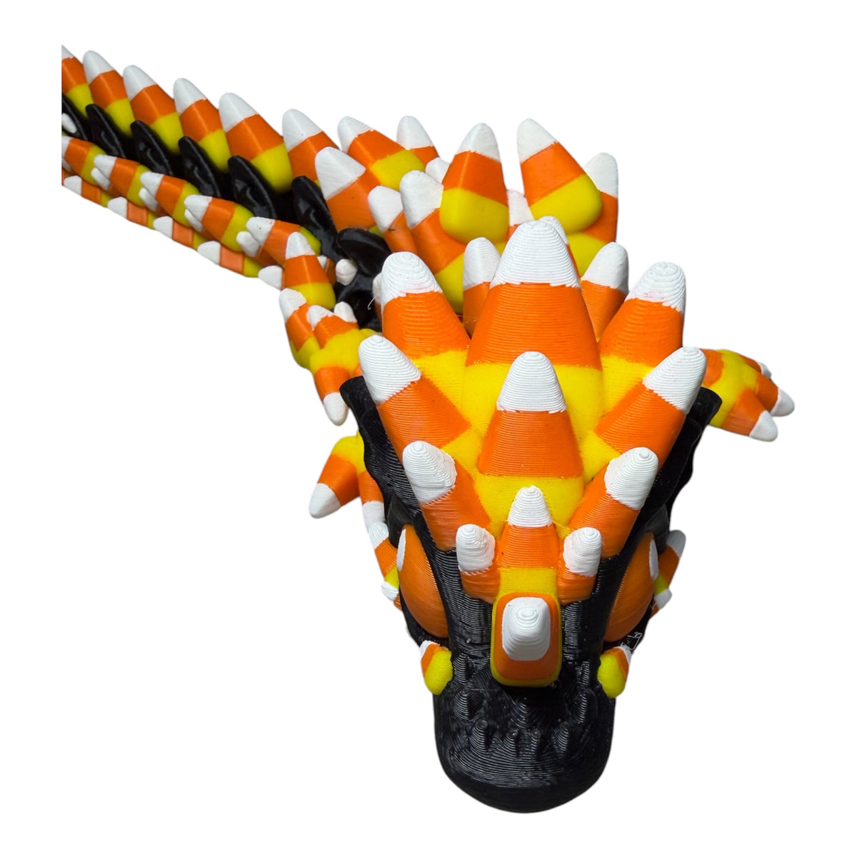 Baby Candy Corn Dragon – Articulated 3D Printed Halloween Dragon Driftwood 3D Printworks Flexi Toy