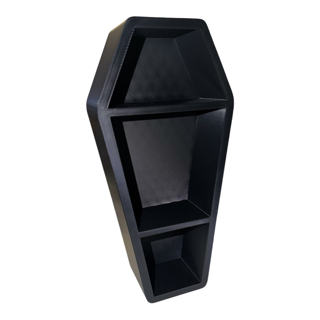 Coffin Shelf – Gothic Crystal & Trinket Display Driftwood 3D Printworks Home Decor