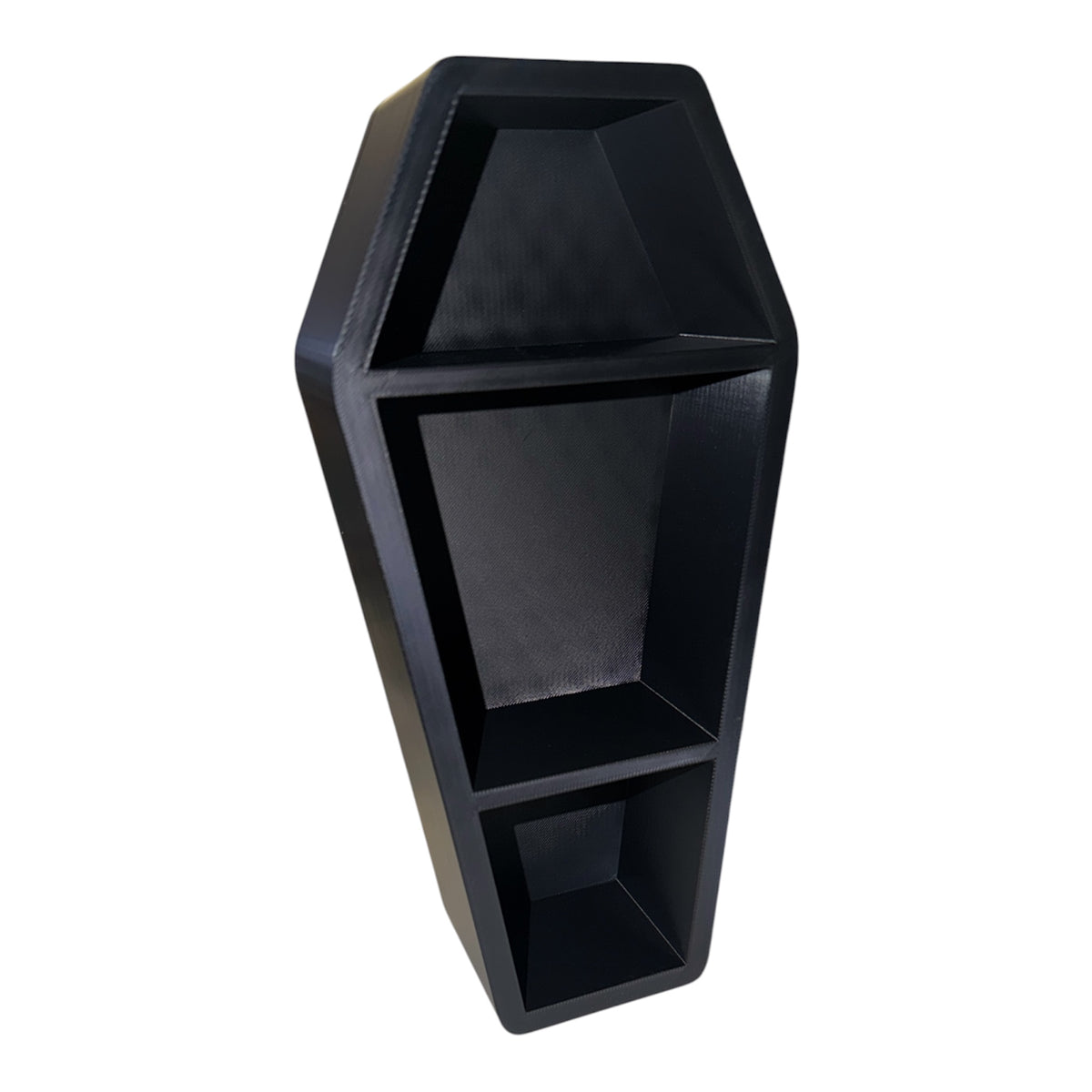Coffin Shelf – Gothic Crystal & Trinket Display Driftwood 3D Printworks Home Decor