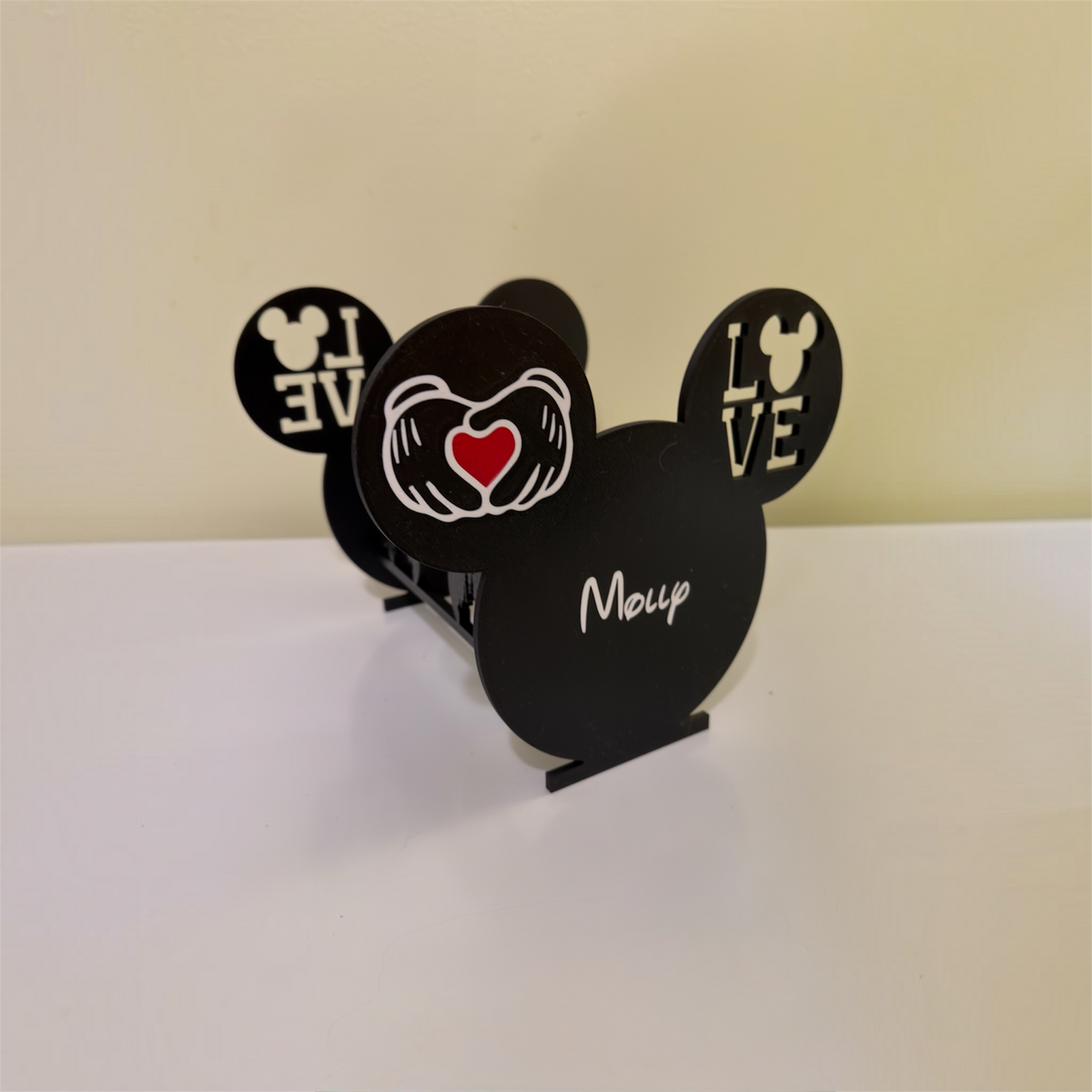 Ears headband holder (LOVE) Driftwood 3D Printworks Ear Holders