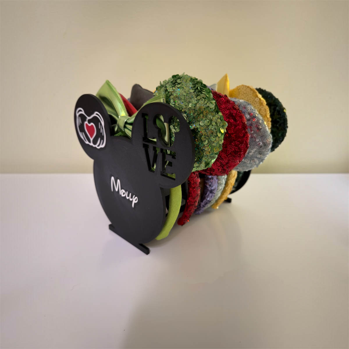 Ears headband holder (LOVE) Driftwood 3D Printworks Ear Holders