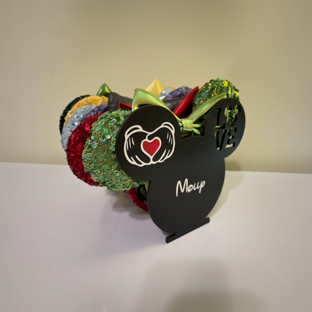 Ears headband holder (LOVE) Driftwood 3D Printworks Ear Holders